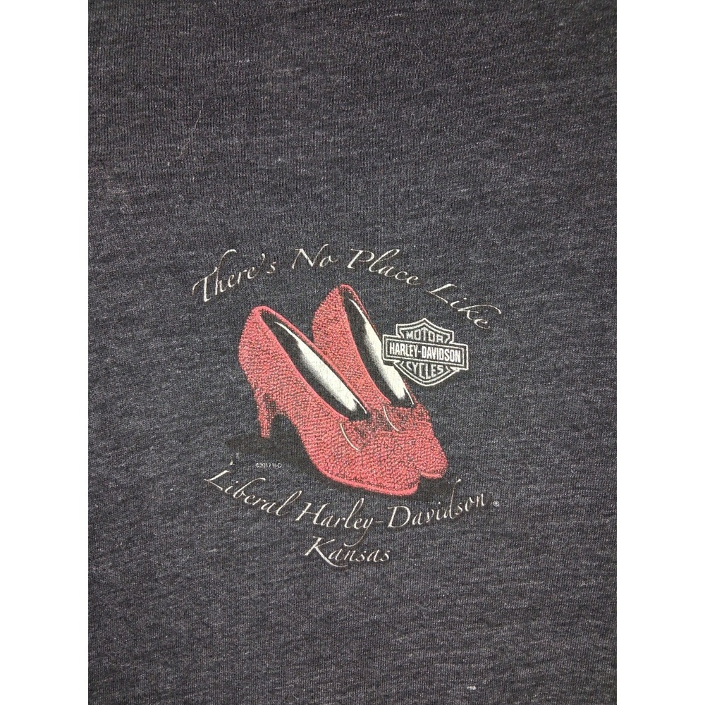 Harley Davidson Jacket Womens S Black Full Zip Hoodie Kansas Dorothy Red Slipper